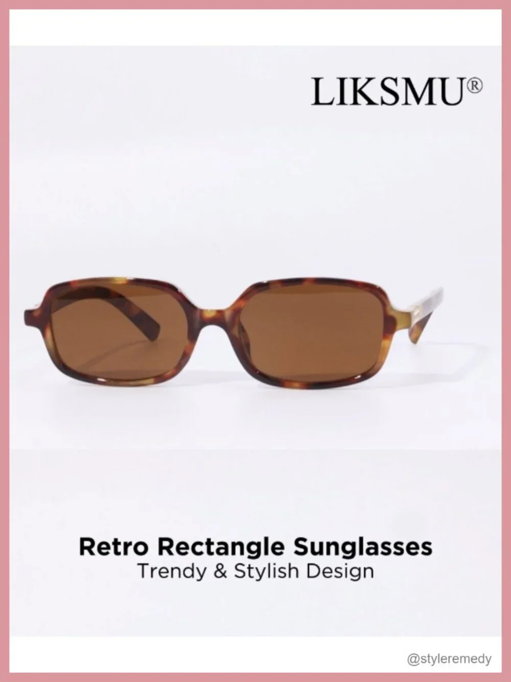 Trendy Rectangle Sunglasses for Women Men Retro 90s Square Shades Y2K UV
